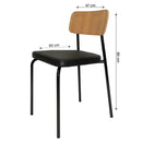 Cadeira Student Decorativa Preta - Overseas