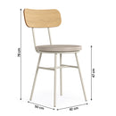 Cadeira Retro Decorativa Com Encosto Caramelo Bege Overseas