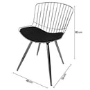 Cadeira Berta Decorativa Cromada - Overseas