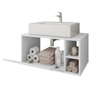 Gabinete Àrmario Suspenso Banheiro Branco Towel Caemmun