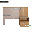 Cabeceira Para Cama De Solteiro Oberon Marrom Caemmun