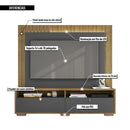 Estante Home Para TV até 70 Polegadas Cinza Lar Caemmun