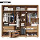 Guarda Roupa Casal Grande 6 Portas 4 Gavetas Marrom Proximus