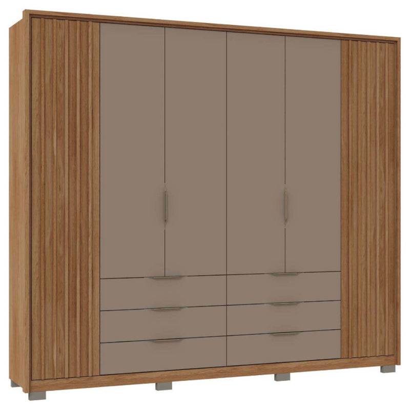 Guarda Roupa Casal Maximus 6 Portas 6 Gavetas Marrom Caemmun