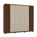 Guarda Roupa Casal Maximus 6 Portas 6 Gavetas Marrom Caemmun