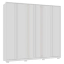 Guarda Roupa Casal Mozart 6 Portas 4 Gavetas Branco Caemmun