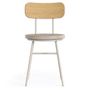 Cadeira Retro Decorativa Com Encosto Caramelo Bege Overseas