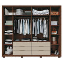 Guarda Roupa Casal Maximus 6 Portas 6 Gavetas Marrom Caemmun