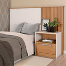 Cabeceira Para Cama De Solteiro Marrom Oberon Caemmun