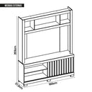 Estante Home Para TV até 60 Polegadas Franco Marrom Caemmun