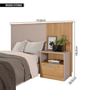 Cabeceira Para Cama De Solteiro Oberon Marrom Caemmun