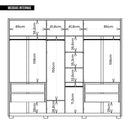 Guarda Roupa Casal Comodus 6 Portas 4 Gavetas Marrom Caemmun