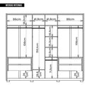 Guarda Roupa 6 Portas 4 Espelhos Marrom Diamond Caemmun