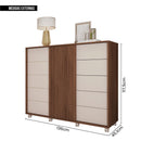 Cômoda Sapateira 2 Portas 5 Gavetas Pegasus Marrom Caemmun