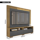 Estante Home Para TV até 70 Polegadas Cinza Lar Caemmun