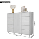 Cômoda Sapateira 2 Portas 5 Gavetas Branco Pegasus Caemmun