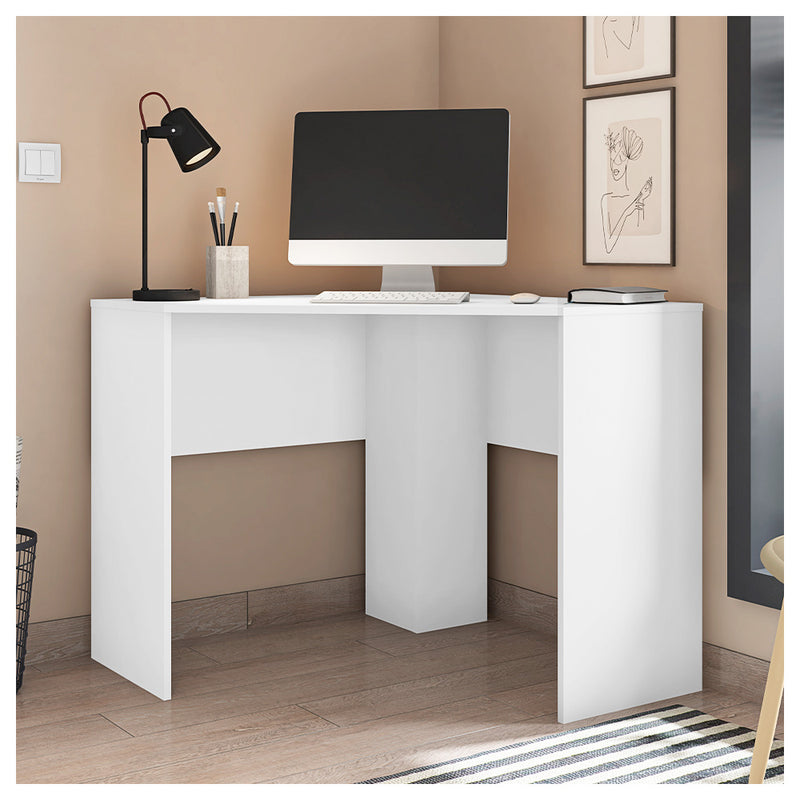 Kit Conjunto Escritório 4 Mesa De Canto Cubic Branco Caemmun