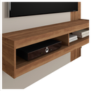 Painel Para TV Até 55 Polegadas Norton Off White/Buriti - Caemmun