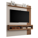 Painel Para TV Até 55 Polegadas Norton Off White/Buriti - Caemmun