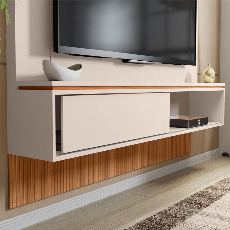 Painel Para Tv de até 65 Polegadas Marrom Aura Caemmun