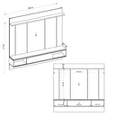 Painel Para Tv de até 65 Polegadas Marrom Aura Caemmun