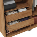 Guarda Roupa Casal Grande 6 Portas 4 Gavetas Marrom Proximus