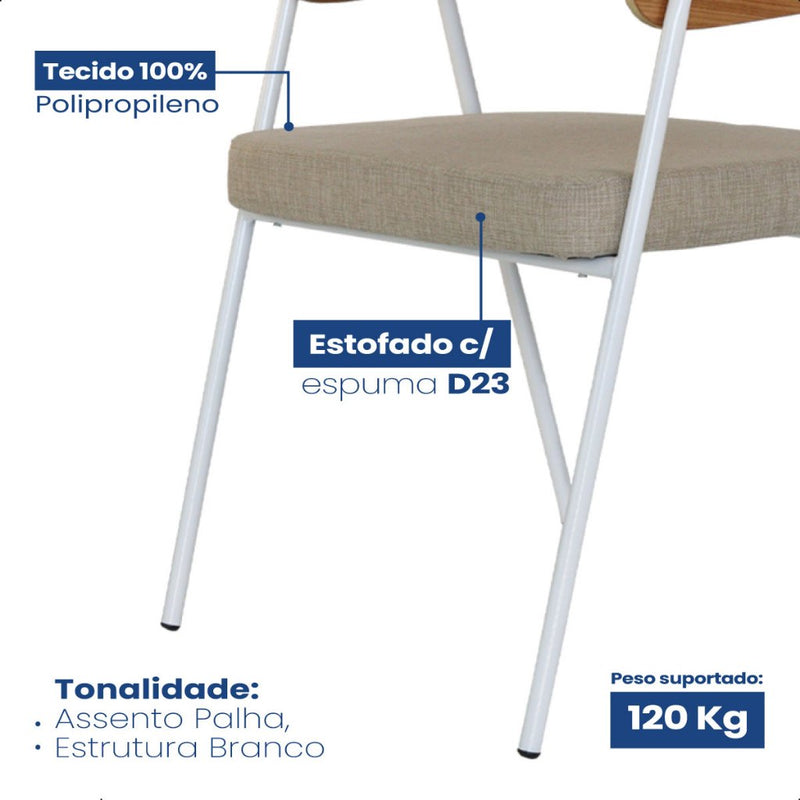 Poltrona Aero Cadeira Decorativa Com Apoio Overseas