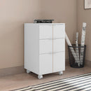 Kit Conjunto Cubic Para Escritório 3 Peças Branco Caemmun