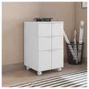 Kit Escritório Armário Baixo Com Gaveteiro Branco Caemmun