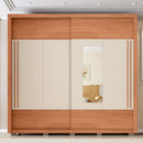 Guarda Roupa Roma 2 Portas Espelho 4 Gavetas Marrom Caemmun