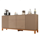 Buffet Aparador 4 Portas Balcão Cinza Jace Caemmun