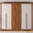 Guarda Roupa Casal Meyer 6 Portas 4 Gavetas Marrom Caemmun