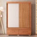 Guarda Roupa Mongi 2 Portas 2 Gavetas Marrom Ripado Caemmun