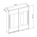 Guarda Roupa Roma 2 Portas Espelho 4 Gavetas Marrom Caemmun