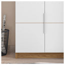 Kit Escritório Armário Baixo Com Mesa Cubic Branco Caemmun