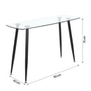 Mesa Aparador Escrivaninha 110 cm Glass Preto Opt