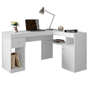 Mesa De Computador Com Gaveta Nilo Branco Fosco Caemmun