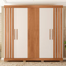 Guarda Roupa Casal 5 Portas 2 Gavetas Marta Marrom Caemmun