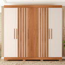 Guarda Roupa Casal 5 Portas 2 Gavetas Marta Marrom Caemmun