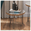 Mesa Lateral Redonda 30 Cm Iron Pés De Ferro Buriti Caemmun