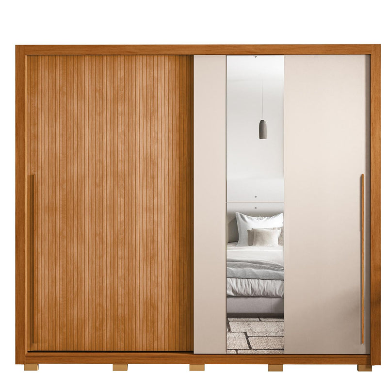 Guarda Roupa Casal 2 Portas 4 Gavetas Imper Marrom Caemmun