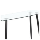 Mesa Aparador Escrivaninha 110 cm Glass Preto Opt