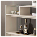 Aparador Com 2 Prateleiras Mênfis Off White/Havana - Caemmun