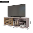 Rack Bancada Para TV 55 Polegadas Multiverso Cinza Caemmun