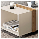 Mesa De Centro Núbia Off White / Buriti - Caemmun