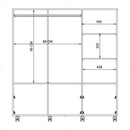 Cômoda 3 Portas 4 Gavetas Seth Marrom Caemmun