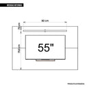 Painel TV Até 55 Polegadas 4 em 1 Marrom Multiplus Caemmun