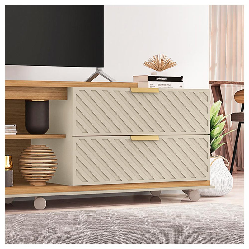Bancada Para Tv Até 55 Polegadas Harmony Buriti Off White