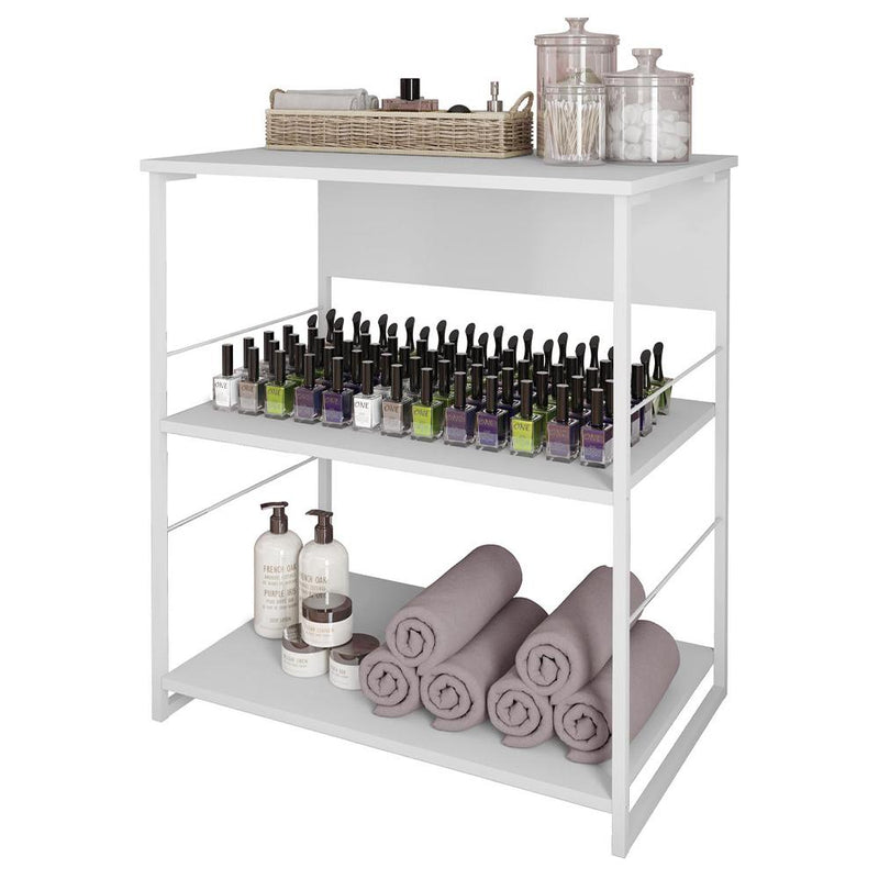 Mesa Para Manicure Aparador 68cm Fabrick Branco Caemmun