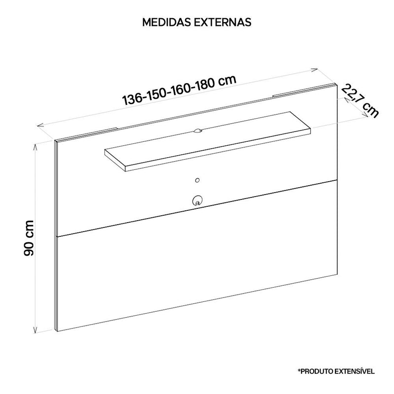 Painel Para TV Até 55 Polegadas 4 em 1 Multiplus Caemmun